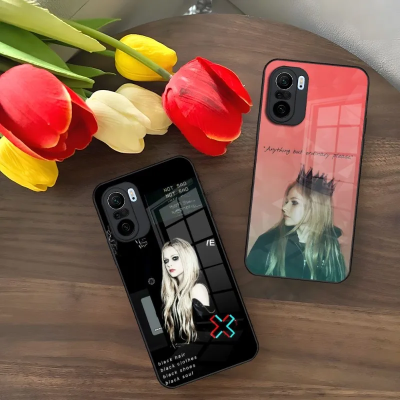 Singer Avril Lavigne Phone Case For Xiaomi 12 13 X Redmi Note 11 10 S Lite T Pro POCO M4 X3 Glass