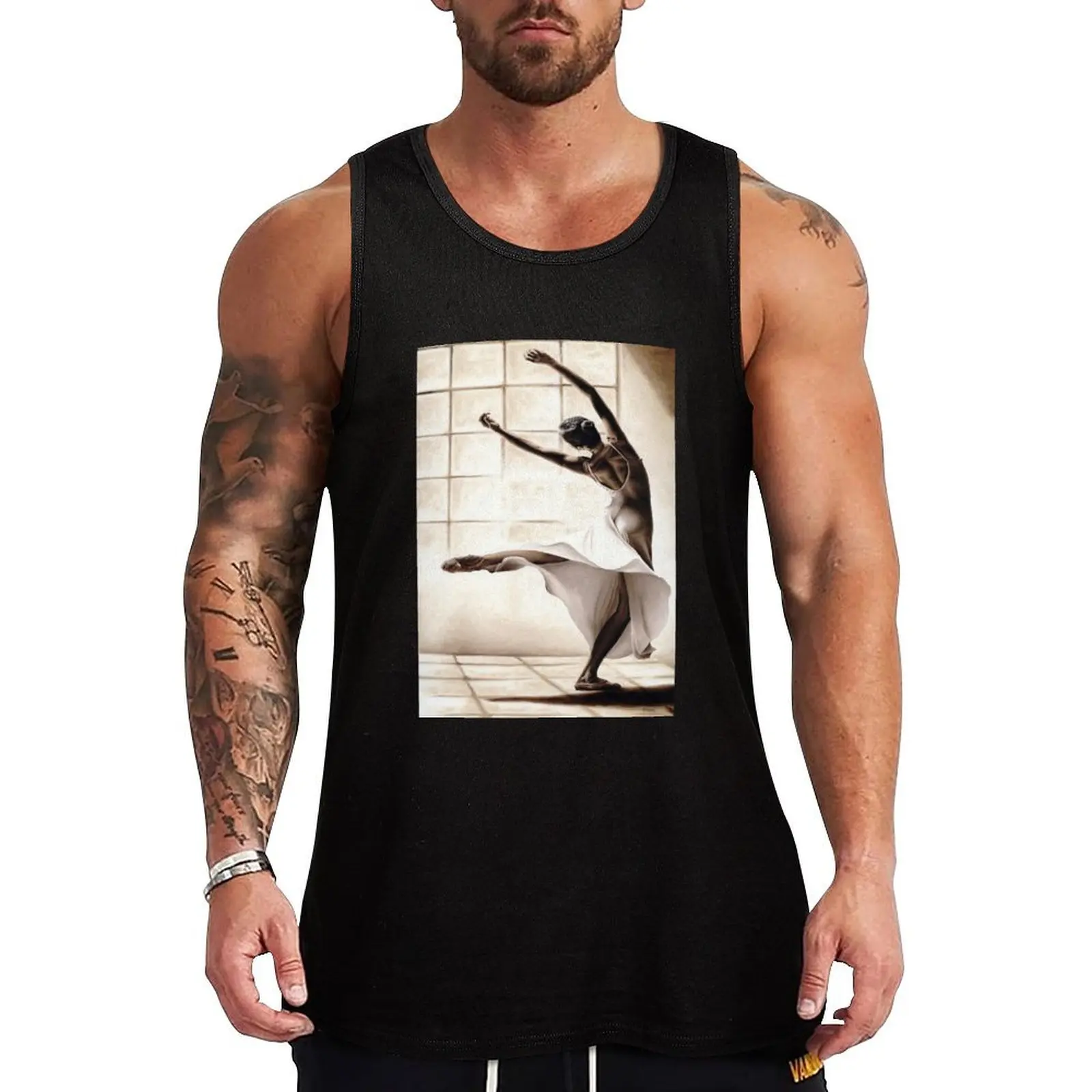 Dance Finess Tank Top fitness Vest male Men's clothes