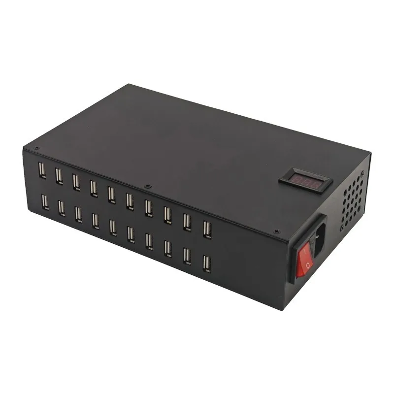 

20USB Charger Studio Mobile Phone Smart Charging Pile Supports 5V2.4A Current Output Multi-port Charger