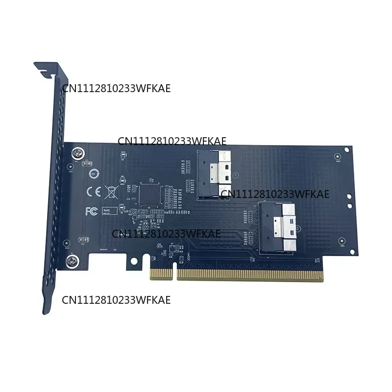 Discrete GPU Graphics Card U.2 SSD Extension Adapter Baseplate PCI Express 4.0 X16 to SlimSAS SFF-8654 8i Converter Riser Cables
