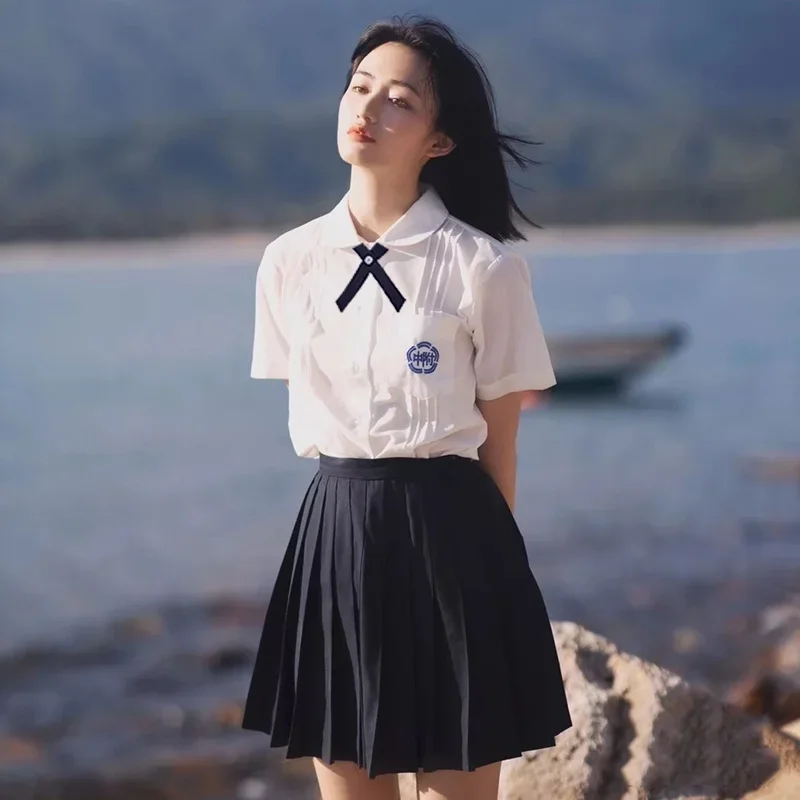 Jk uniform class uniform summer student college style junior high skirt school senior high school student