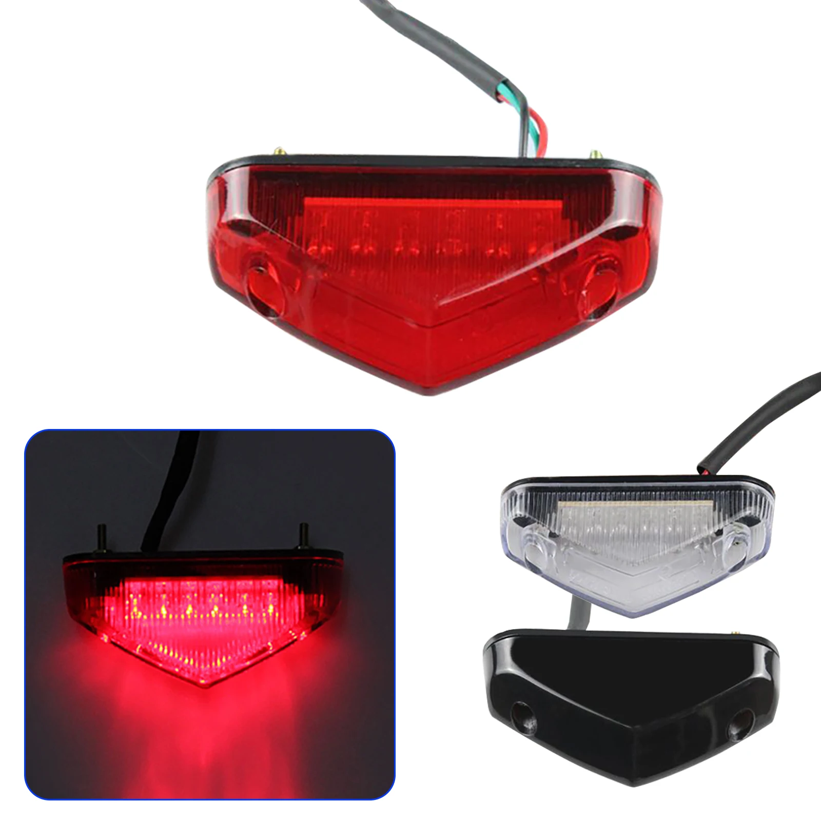 

Motorcycle Tail Rear Light Daytime Running Light Brake Stop Lights Lamp License Plate For Universal Motorbike 8cm Mini Led Light