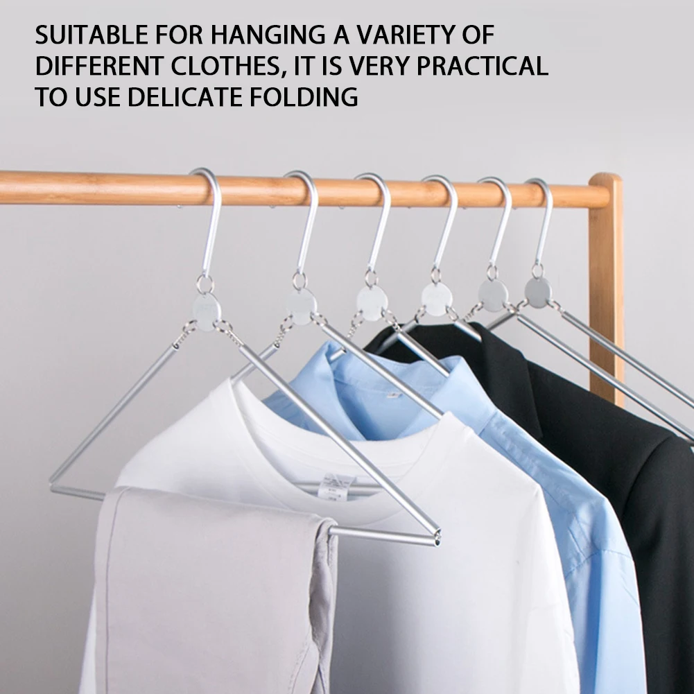 Retractable Portable Travel Hangers,Aluminum Alloy Foldable Clothes Hanger,Lightweight Collapsible Coat Rack for Outdoor Camping