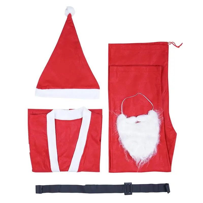 Cheap Christmas Santa Claus Costume 5-Piece Set Cross-Border Holiday Outfit Women's Fashion Trendy Stage Performance Clothing