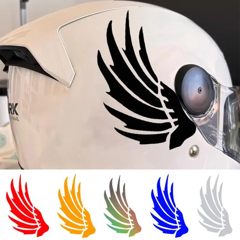 

2Pairs DIY Motorbike Helmet Fuel Tank Scooter Modification Vinyl Decals Reflective Wings Motorcycle Waterproof Stickers