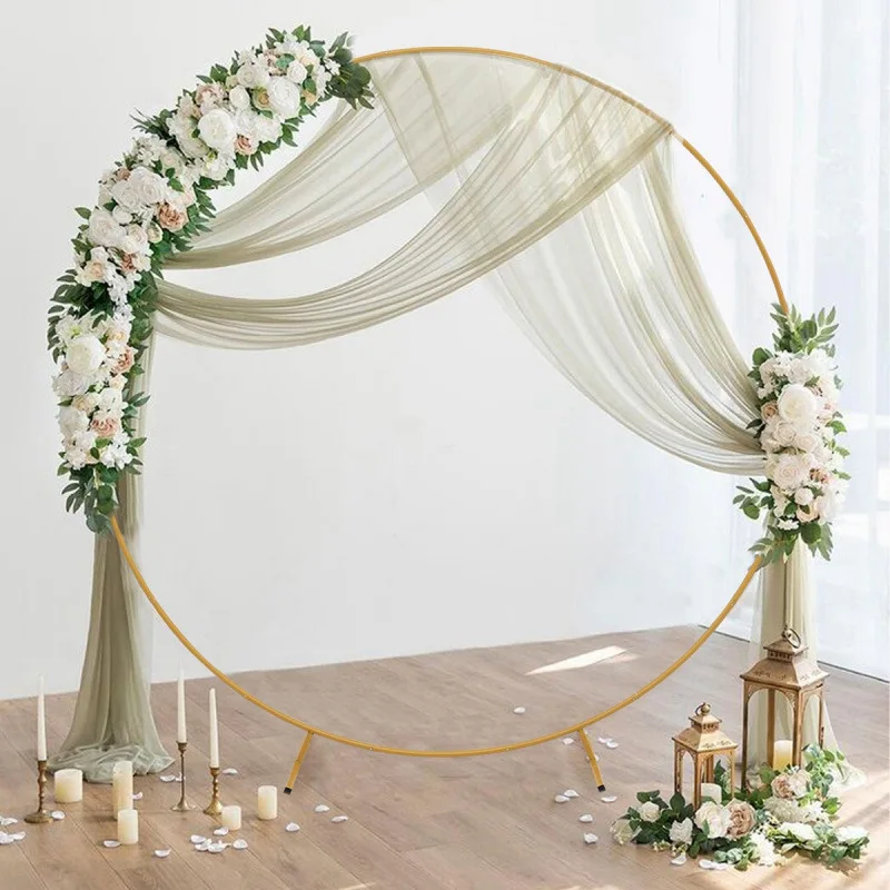 Bracket wedding arch round balloon arch flower background arch DIY frame birthday party