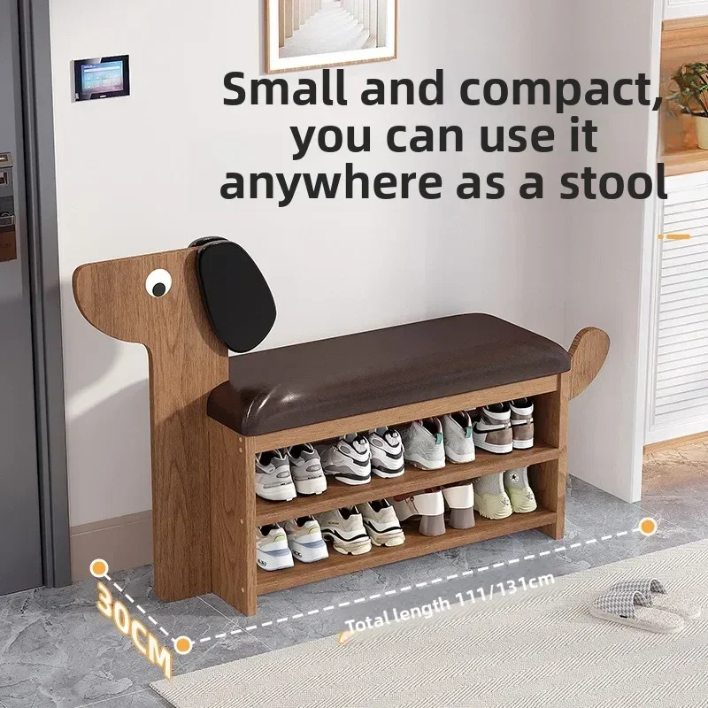 New model Puppy shoe changing stool home shoe rack sofa stool stool sitting shoe cabinet stool in one