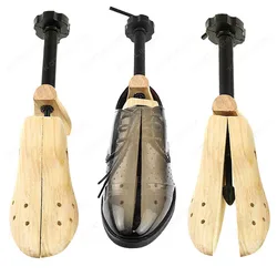 Wooden Shoe Stretcher Shoes Tree Shaper Rack Pine Wood Shoe Tree Adjustable Flats Pumps Boots Expander Trees For Man Women 1 PCS