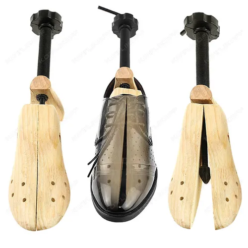 2 uds. Ensanchador de zapatos de madera, estante moldeador de árbol, árbol de zapatos de madera de pino, zapatos planos ajustables, botas, árboles expansores para hombre y mujer