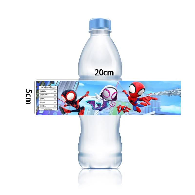 Spidey And His Amazing Friends Water Bottle Labels Stickers Birthday Baby Shower Party Supplies Table Decor Decorations for Boys