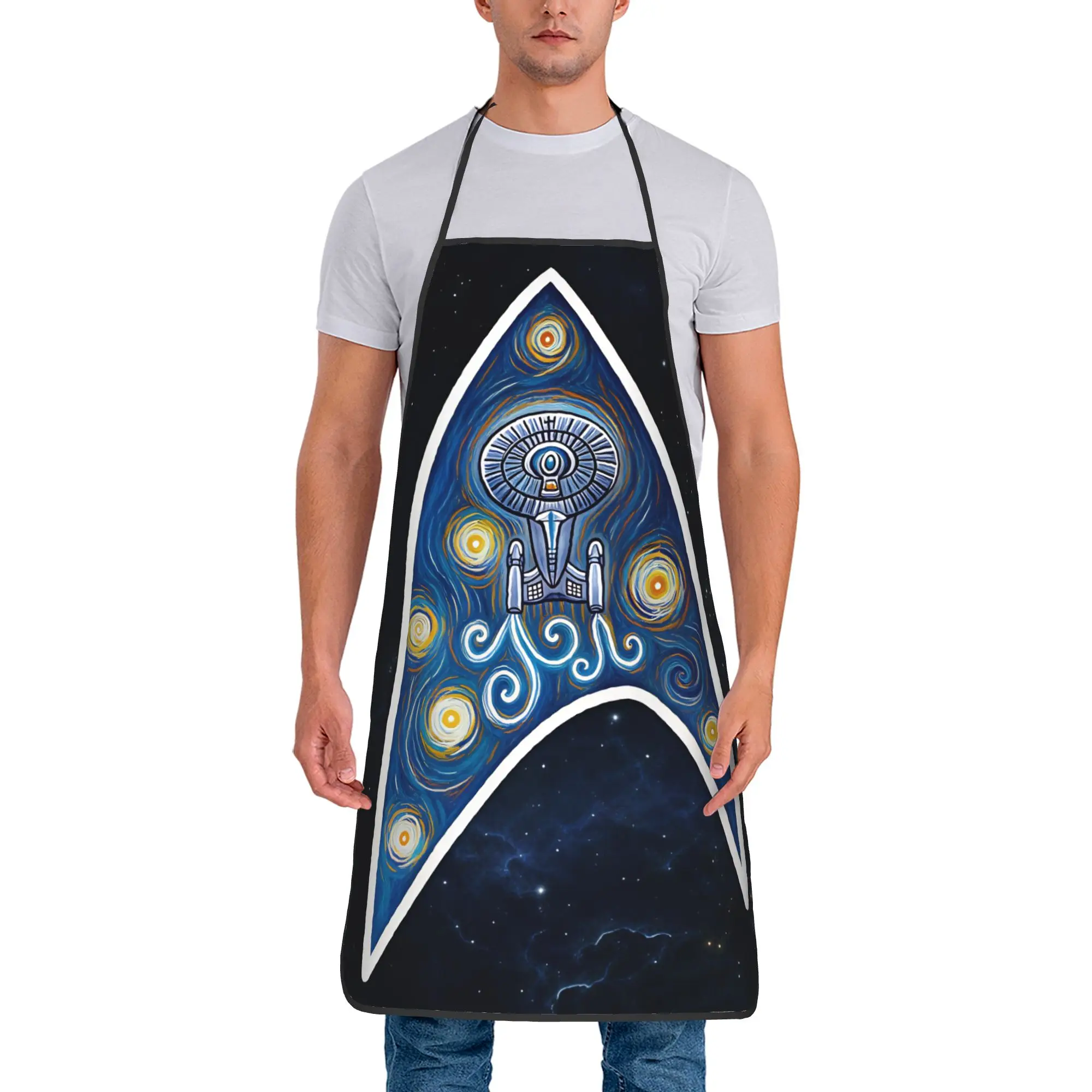 S-Star T-Trek Ship Movie  Apron  Manicure Barbecue Kitchen Accessories Cooking Custom Aprons without Pocket