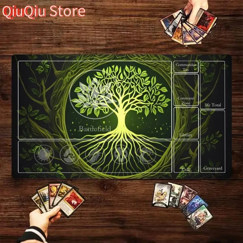 MTG Spielmatte mit Magic Mouse Pad, große Computer- und Büro-Mausunterlage, rutschfest für MTG, DTCG, CCG, RPG, Sammelkartenmatten