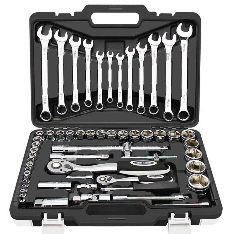 150PCS High Carbon Steel Ratchet Wrench Socket Set with Hard Case for Auto Repair-Hand Operated OEM Tool Box