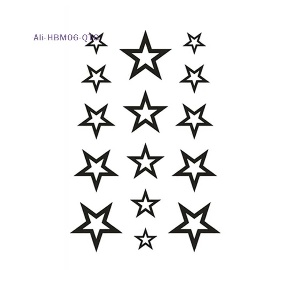 

[New] Hot! 1PC Hollow Star Water Transfer Star Waterproof Temporary Tattoo Sticker Sexy Product