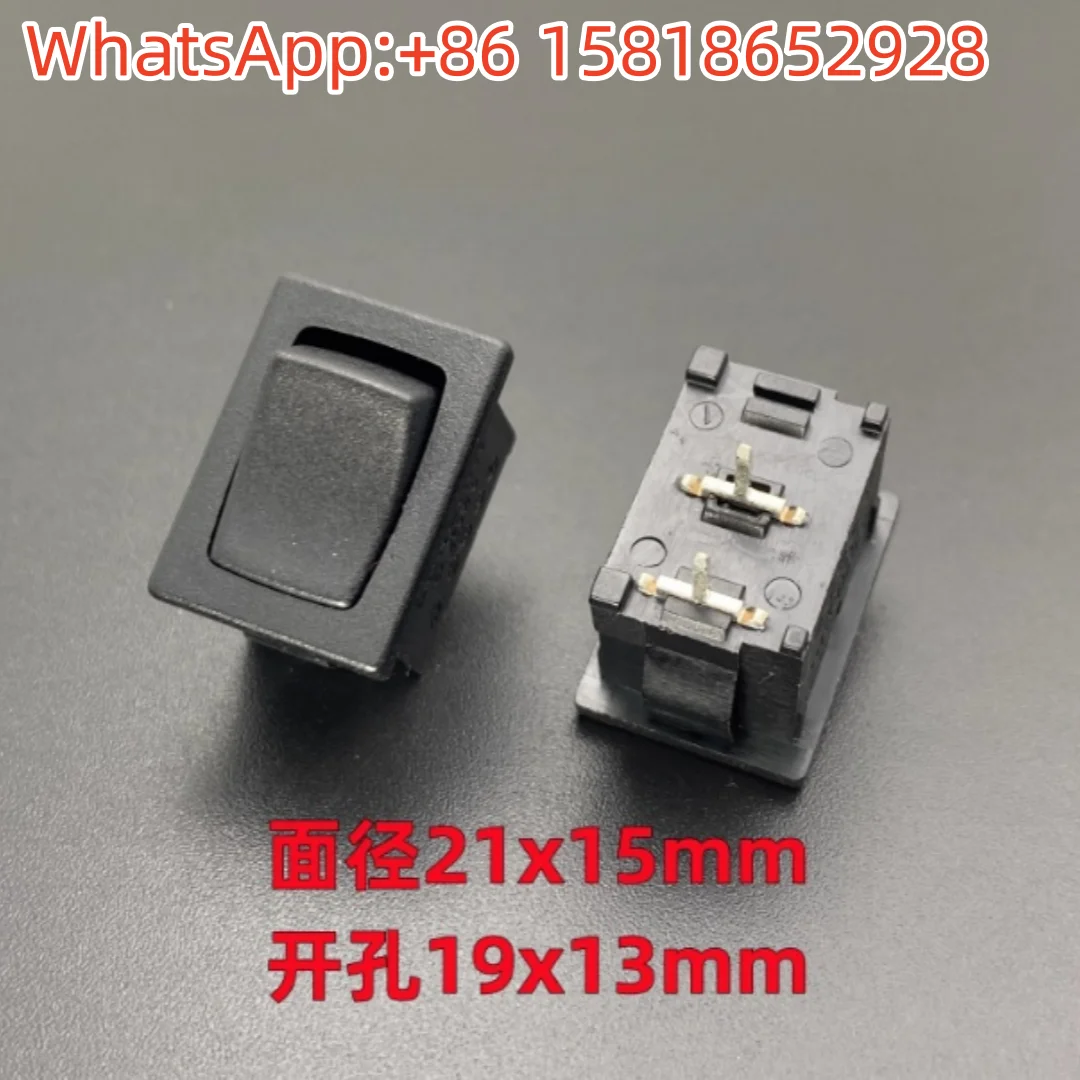 

5pcs Solteam OR-L Rocker Boat Type Switch Boat Shape Power Black Button 2 Pointed Pin 2 Gear 6A Button