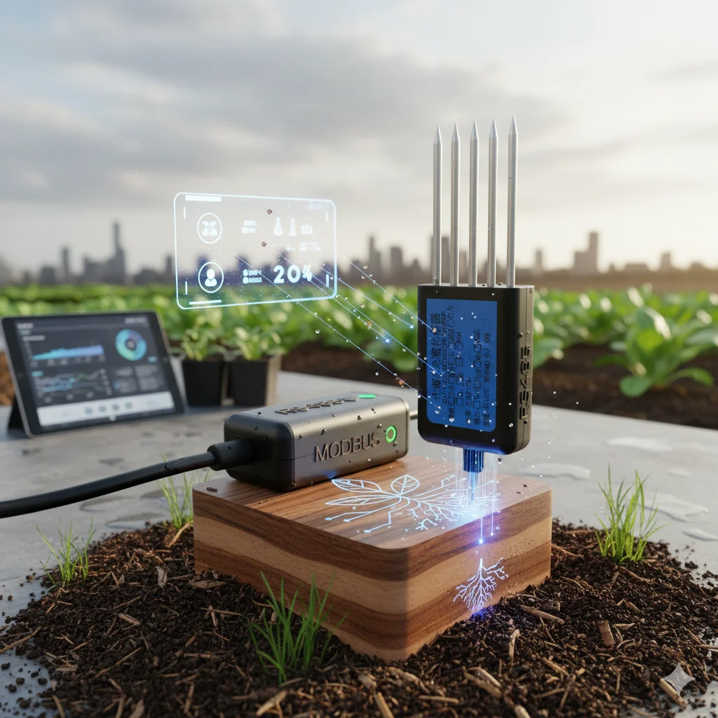 Soil Testing Air Quality Sensor Measures Humidity pH Value EC Nitrogen Phosphorus Potassium Conductivity