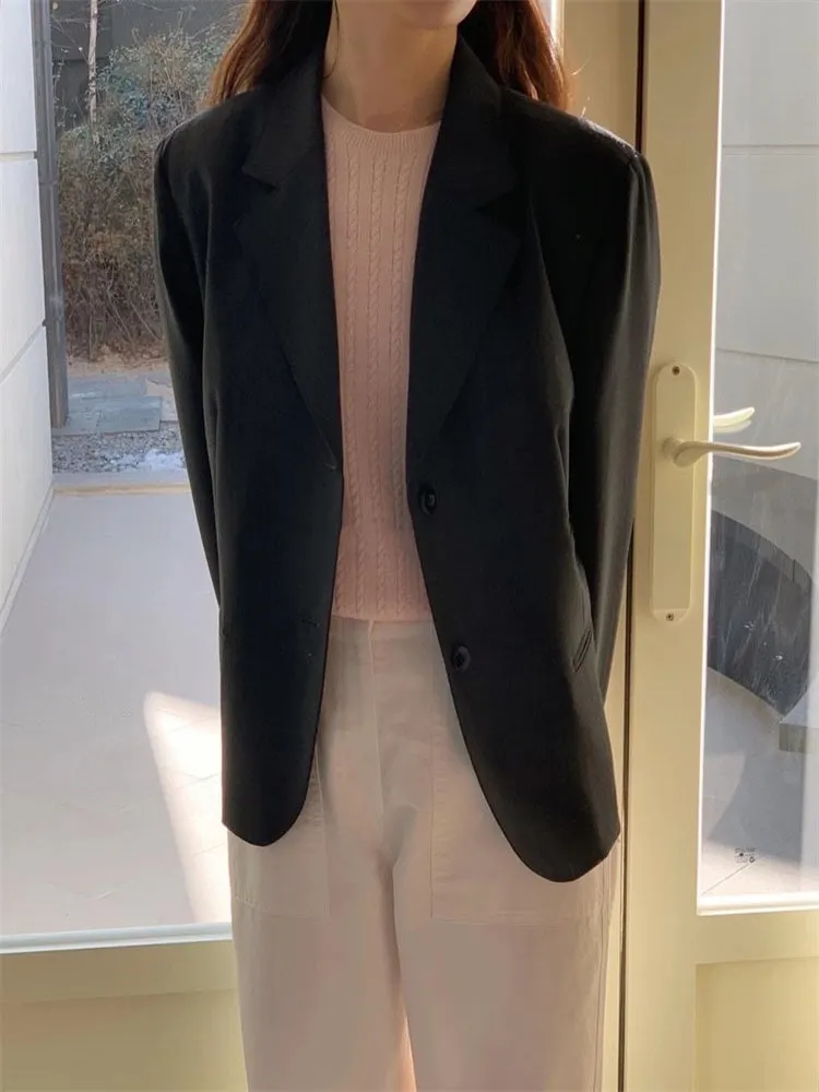 

Нежный сладкий вязаный свитер Dongdaemun ort Sve, круглый дизайн, простой свободный крой, летний модный женский топ