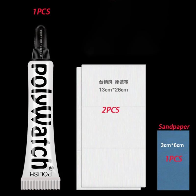 Полировальный набор Polywatch для удаления царапин, набор для полировки часов, инструменты для ремонта, акриловые кристаллы для часов, стеклянная зеркальная Полировальная паста, инструменты для рукоделия