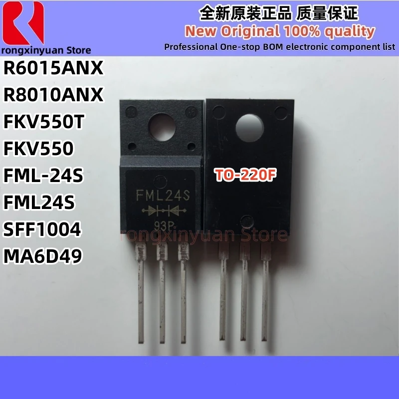 5Pcs/LOT MA6D49 FML24S FML-24S FKV550 FKV550T SFF1004 SFF1004G R6015ANX R6015 R8010ANX R8010 TO-220F  Original New 100% Quality