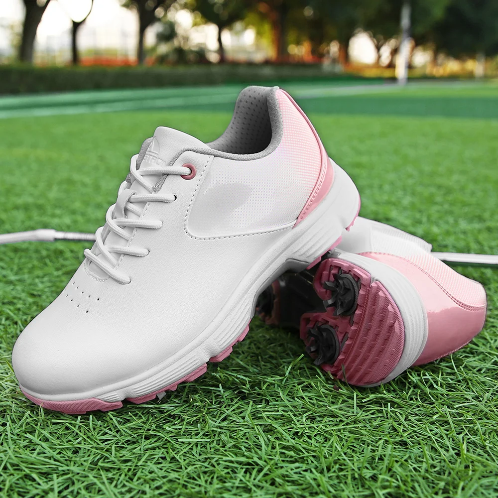 Classic Spiked Professional women Ladies Golf Shoes Water Proof Soft Insole Anti-slip Turf Competition Sneakers size 36-43 view 3