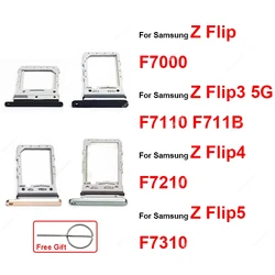 Sim Card Tray For Samsung Z Flip 3 4 5 Flip3 Flip4 Flip5 F7000 F7070 F7110 F7210 F7310 SIM Card Reader SIM Card Holder Slot