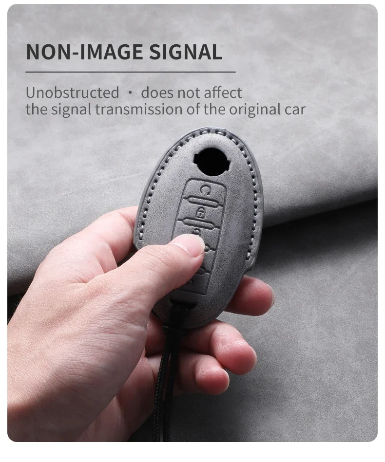 5 Knöpfe Leder Auto Schlüssel etui Abdeckung Shell für Nissan Teana X-Trail Qashqai Sylphy Auto Schlüssel Schutzhülle für Infiniti – Detail 6