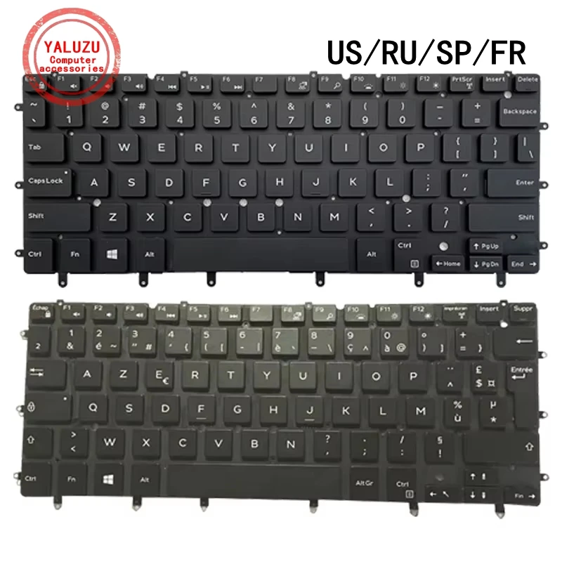US/RU/SP/FR Laptop Keyboard For Dell 13 7000 7347 7348 7352 7353 7359 XPS 13 9343 9350 9360 P41F P54G 15BR N7547 N7548 17-3000