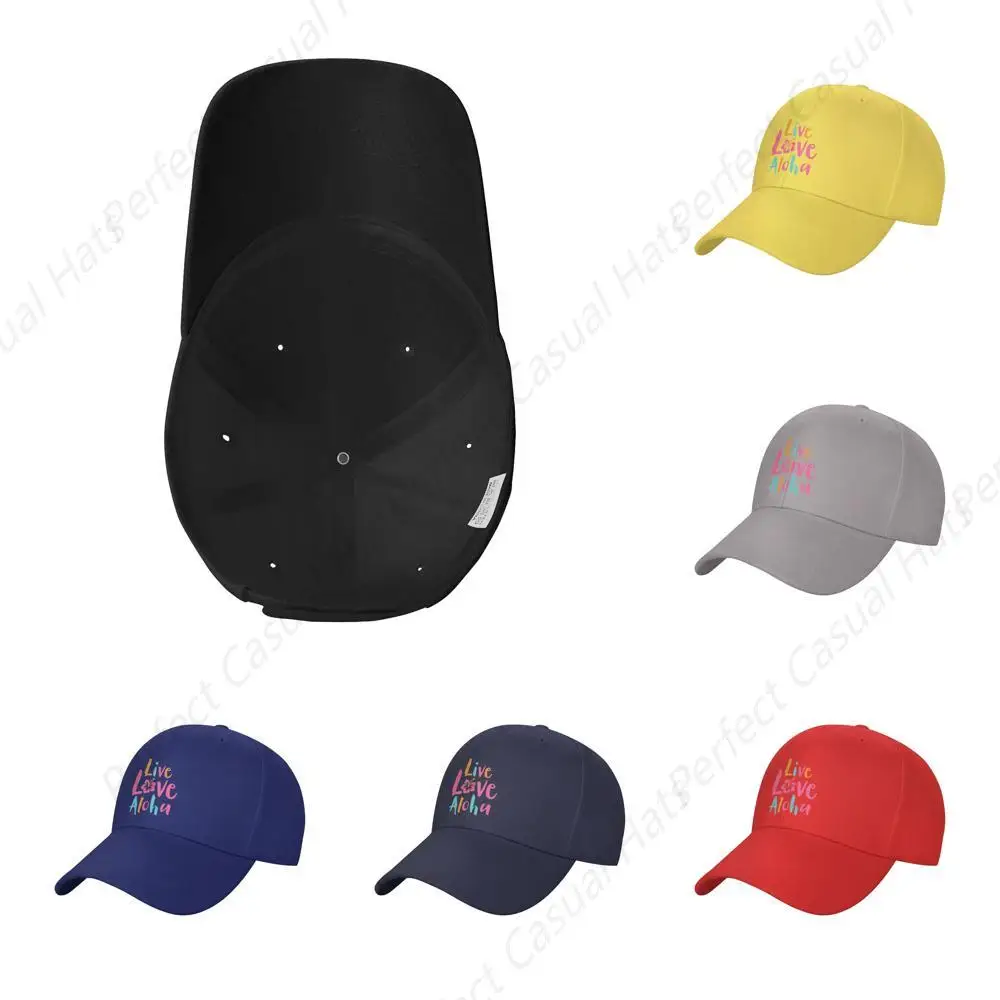 

Classic High Quality Live Love Aloha Baseball Hat Adjustable Solid Color Curved Peaked Cap Unisex Outdoor Sun Visor