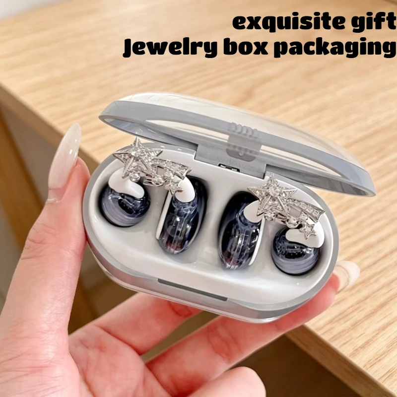 Фото Блестящий брелок-бабочка для наушников JBL Soundgear Clips, декоративная пряжка с кристаллами, модный аксессуар в подарочной коробке