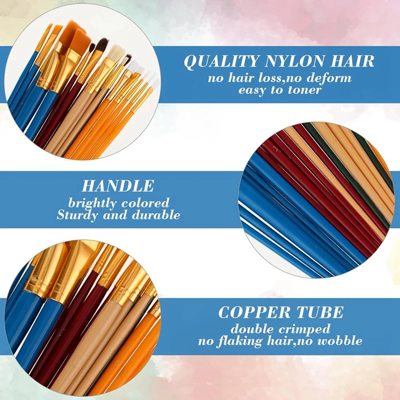 مجموعة فرش طلاء الفنانين المحترفين ، مجموعة فرش الإسفنج الرغوي ، فرش الطلاء للبالغين والأطفال