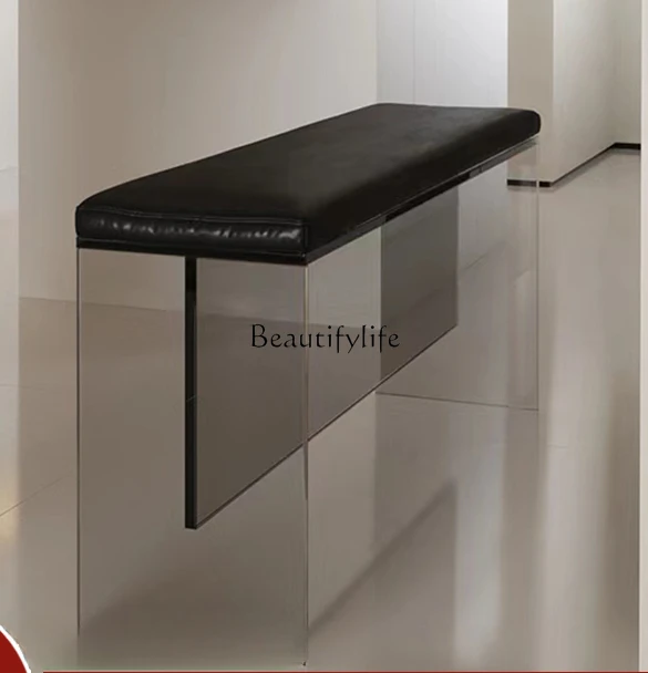 High-End Acrylic Bench Home Doorway Shoes Changing Strip Bed End Stool Bedroom