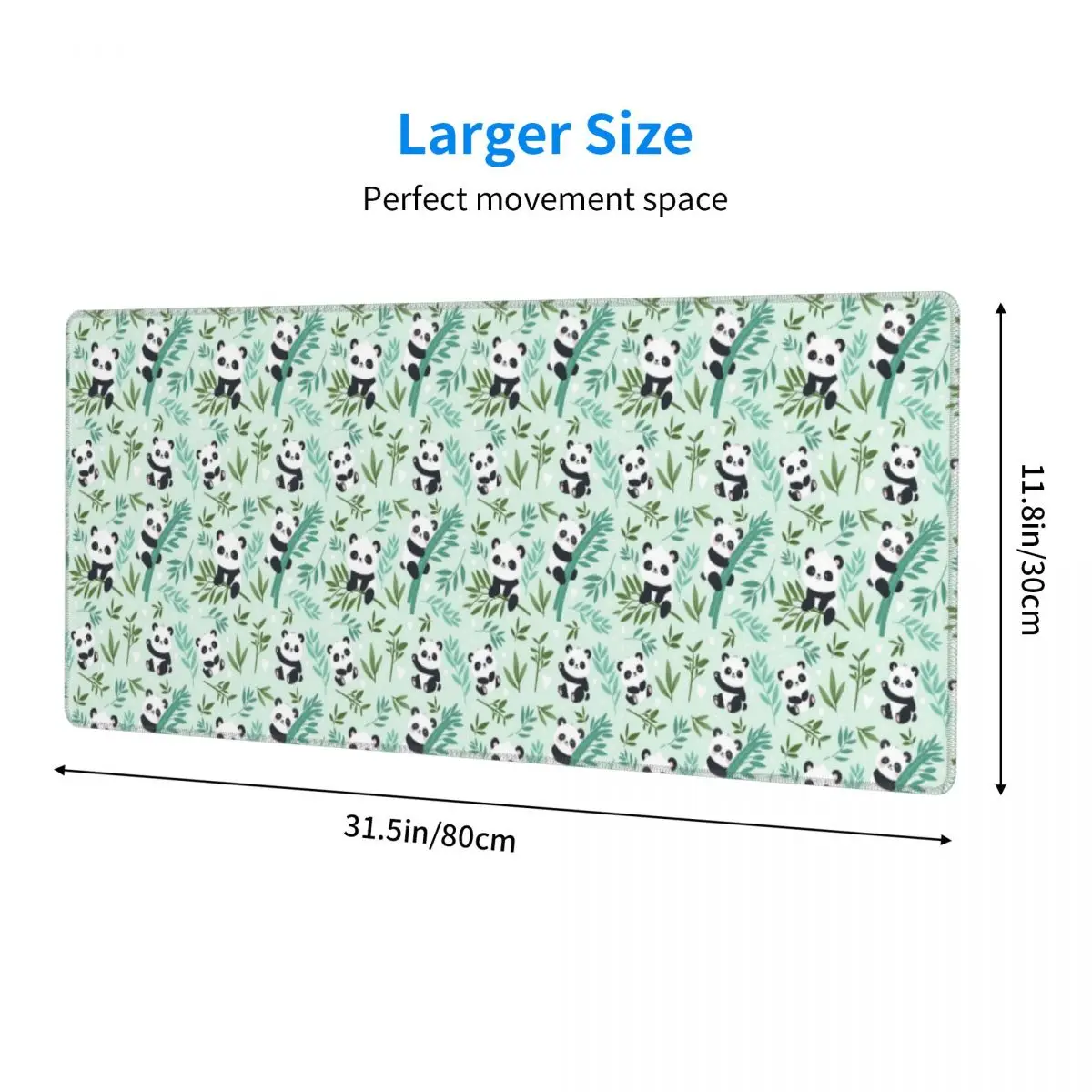 Cartoon Panda And Bamboo Pattern Large Mouse Pad Computer Keyboard Mouse Mat Gaming PC Laptop Desk Mat Table Mats