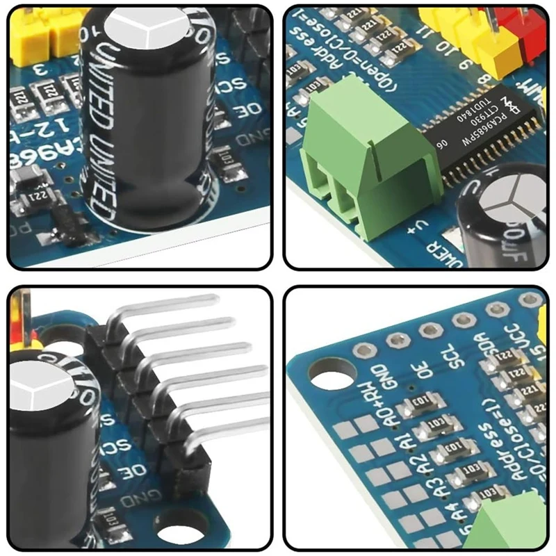 5Pcs PCA9685PW 16 Channel 12-Bit PWM Servo Shield Driver Interface PCA9685 Module for