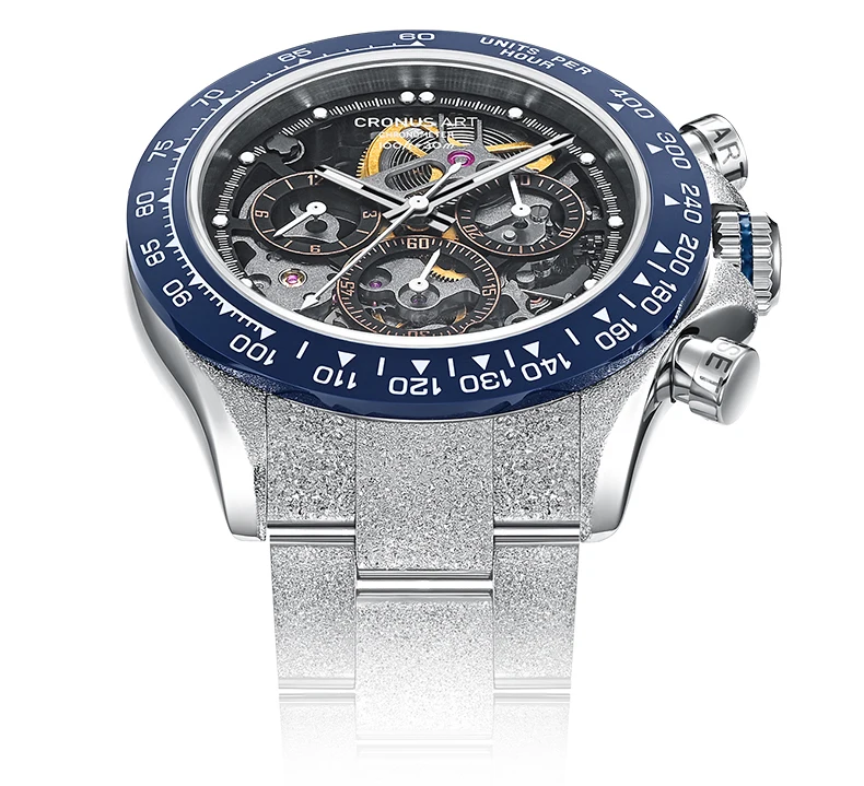 CRONUSART мужские часы с хронографом 40 мм винтажные автоматические механические наручные часы со светящимся сапфировым зеркалом керамический безель
