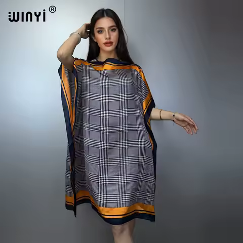 WINYI summer kaftan african dress beach wear Femme Robe muslim woman dresses beach cover ups evening dress abaya dubai luxury