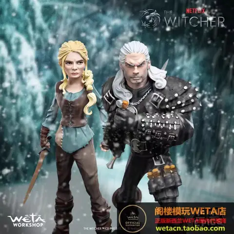 Weta Studios Mini Epics The Witcher Geralt Celia Ye NAIFA 15cm Action Figure Vinyl Statue Model Collection Doll Gift Toy