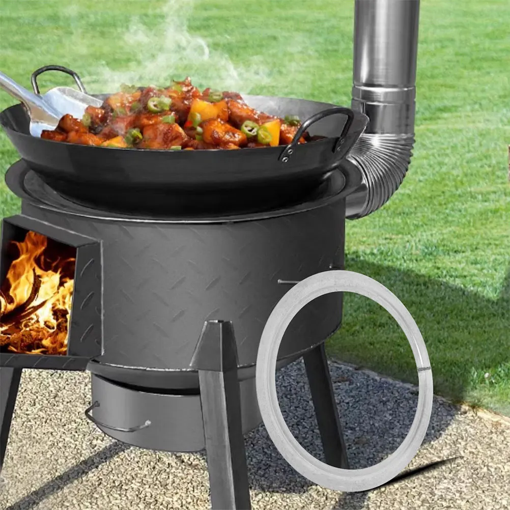 Universal Stove Pipe Ring Chimney Gasket Iron Burner Rings Coal Stove Flue Collar Home Cooking Accessories Fire Tools