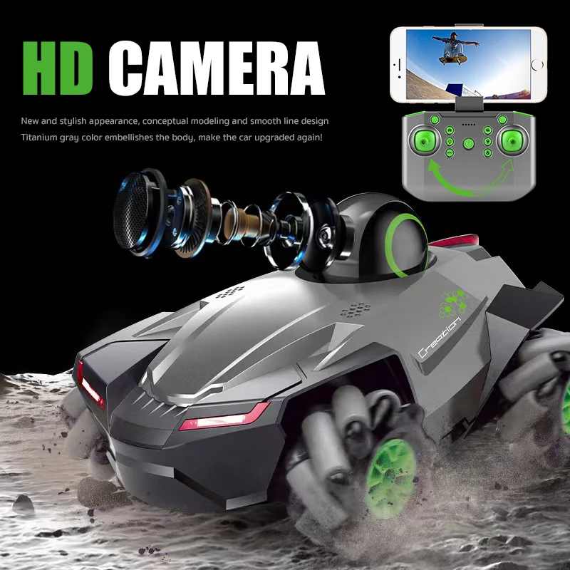 RC Car 1:20 With Video 2.4G WIFI FPV HD Camera Car 360° Rotation Stunt Camera Remote Control Cars Kids Boys Children's Toys Gift