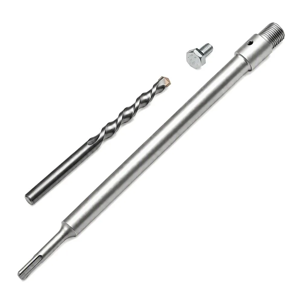 320mm Length Drill Adapter Shank SDS Plus Shank Round Shank Core Drill Bit Shank Pilot Drill Bit 1 Screw Included