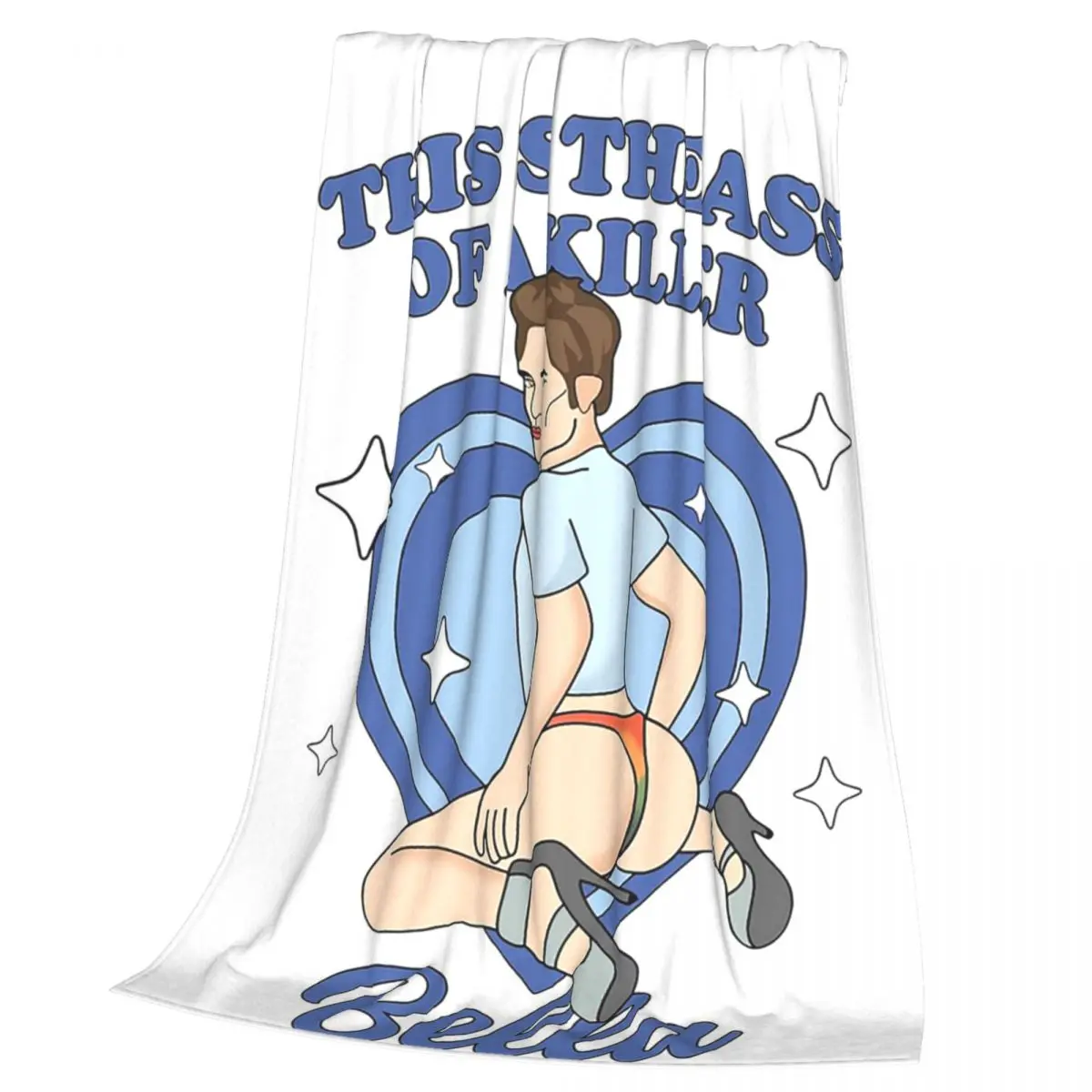 This Is The Ass Of A Killer Bella Blankets Soft Warm Flannel Throw Blanket Bedspread for Bed Living room Picnic Travel Home Sofa