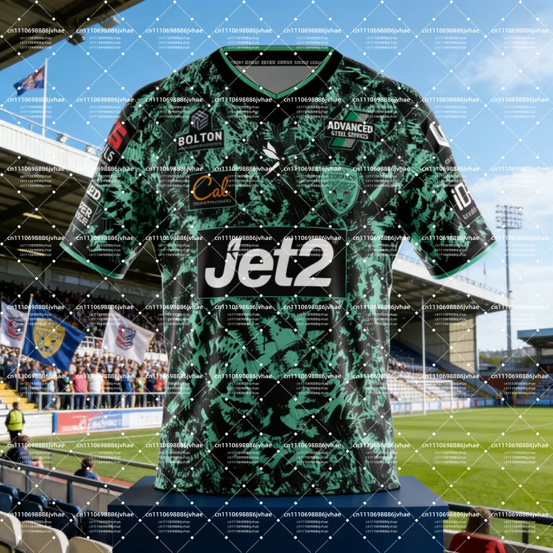 

Новая спортивная футболка для регби England New Leigh Leopards 2026, мужская, британская, повседневная, быстросохнущая, семейная коллекция