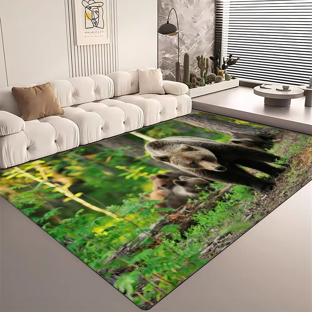 

Forest Animal Floor Mat Bathroom Mat Anti-slip Absorb Water Long Strip Cushion Bedroon Mat Welcome Doormat