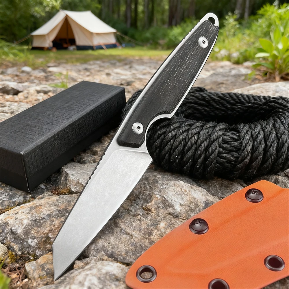 

Многофункциональный нож с фиксированным клинком из стали 8Cr13MoV, рукоятки из микарты, портативный нож для фруктов, инструменты для кемпинга и повседневного ношения, карманные кухонные ножи