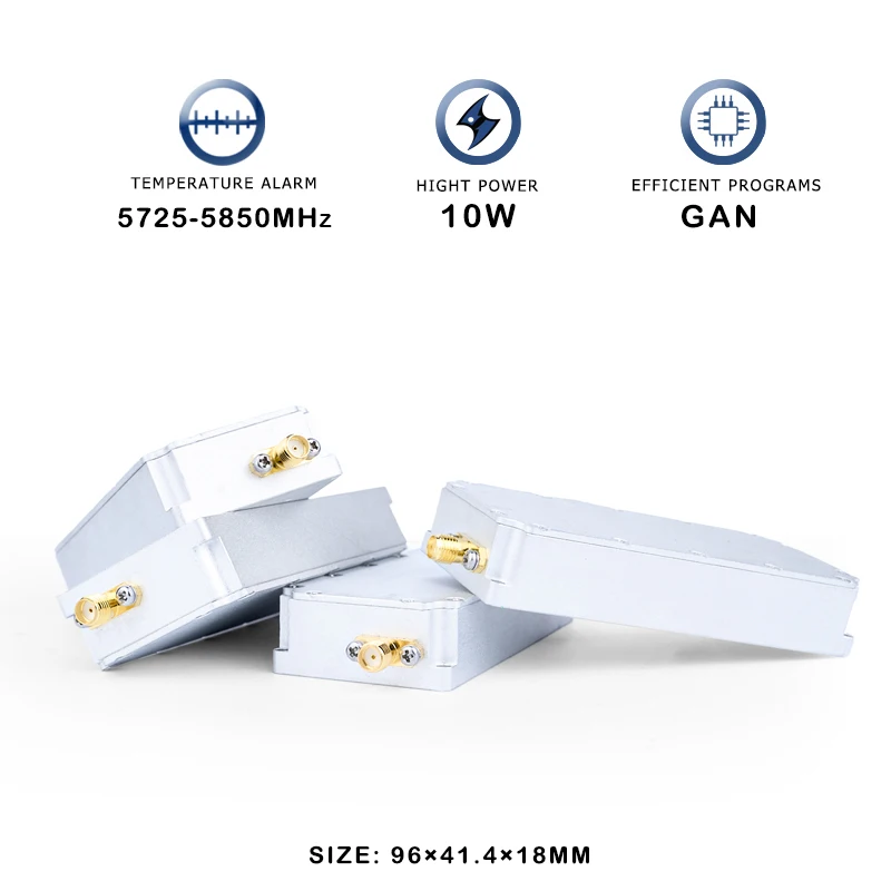 Technologie d'UAV FPV de importateur de 10W 5.8G 5725-5850MHz GAN anti bloquant le dispositif d'amplificateur de puissance de la solution RF PA de C-UAS de système