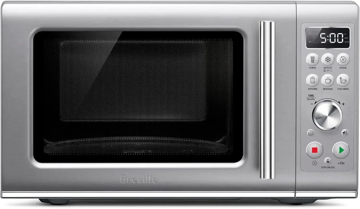 Breville BMO650SIL1BUC1 micro-ondas de bancada Compact Wave Soft Close, prata