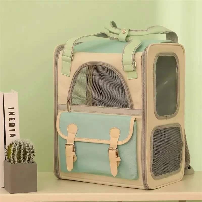 

Cat Bag Large Capacity Cat Portable Pet Backpack Fashion Breathable Canvas Multifunctional Outdoor Pet Backpack
