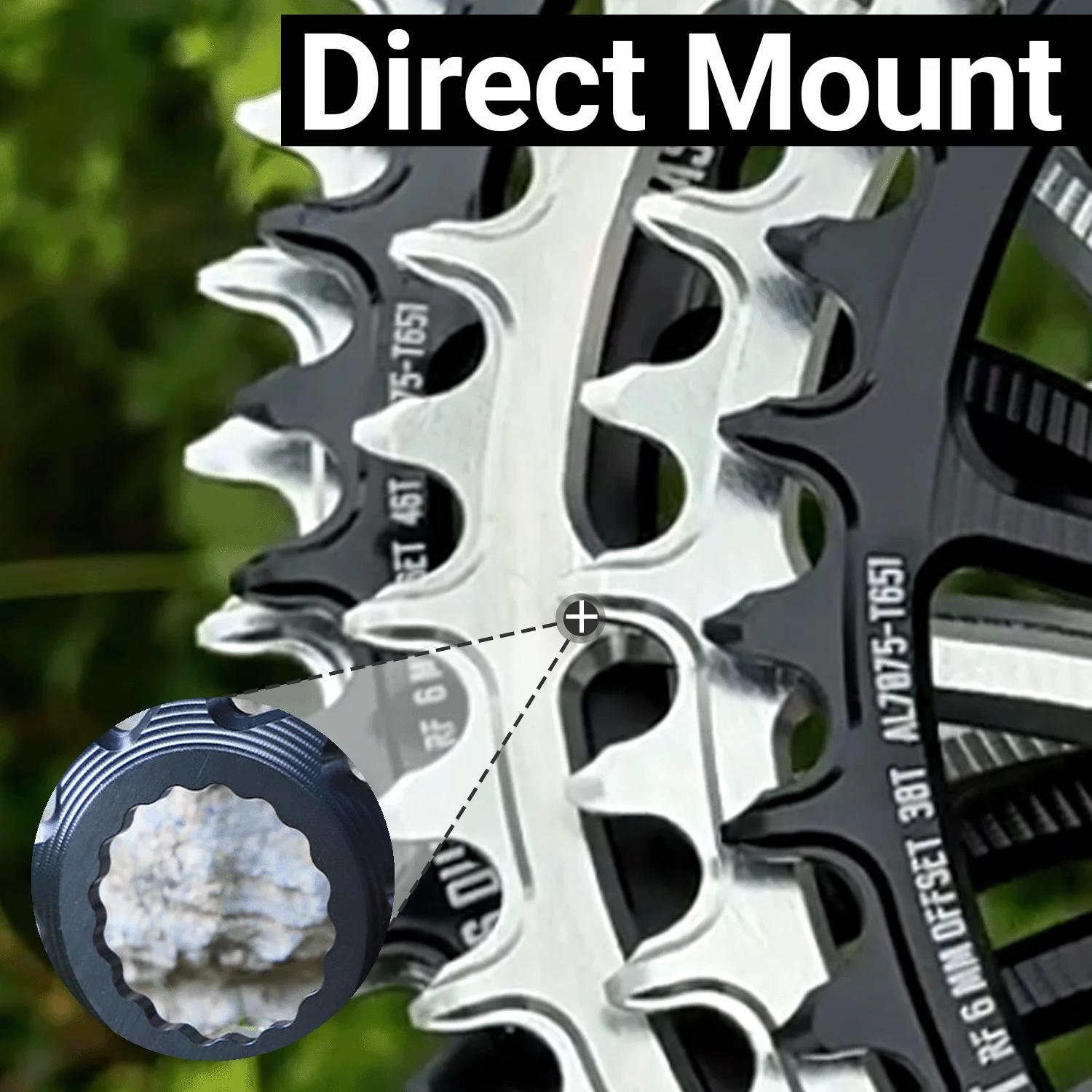 For Raceface Chainring Easton Chainring 30t 32 34t 36 38t 40t 42 44 46 48 Sprocket Mountain Bike Single Chainring 6mm 3mm Offset view 4