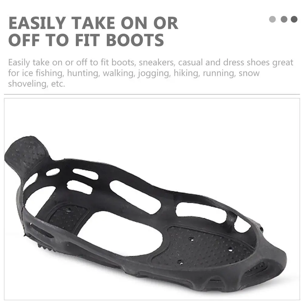 

1Set Flexible Elastic Ice Gripper Shoe Covers with Hard Anti-Slip Nails Portable Non-Slip Traction for Running Jogging Hunting