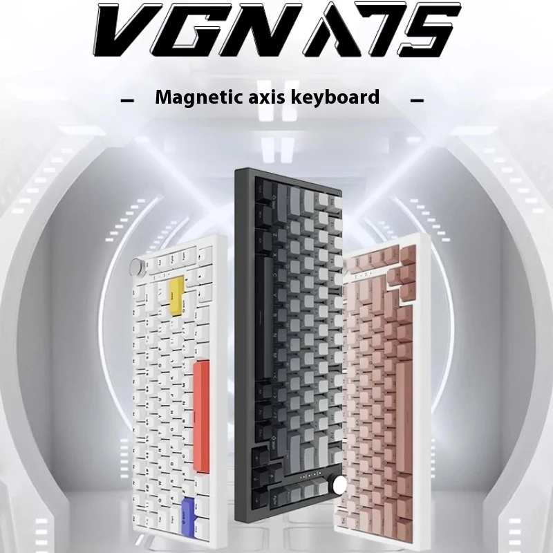 

Механическая игровая клавиатура с магнитным переключателем Vgn A75, настраиваемая, с возможностью горячей замены для профессиональной клавиатуры для киберспортивных соревнований