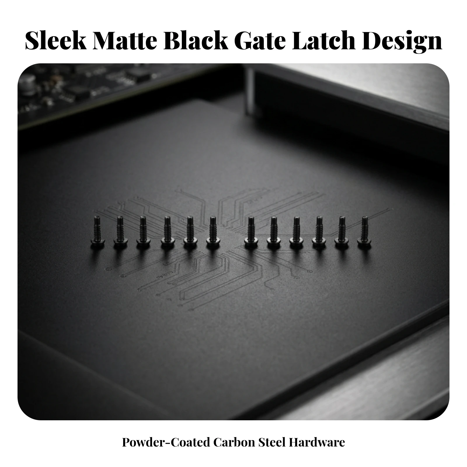 Fence Gate Latch Powder Coated Self-Locking Gate Latch Hardware Rust-Resistant Long-Lasting for Wood Fences, Gardens view 5